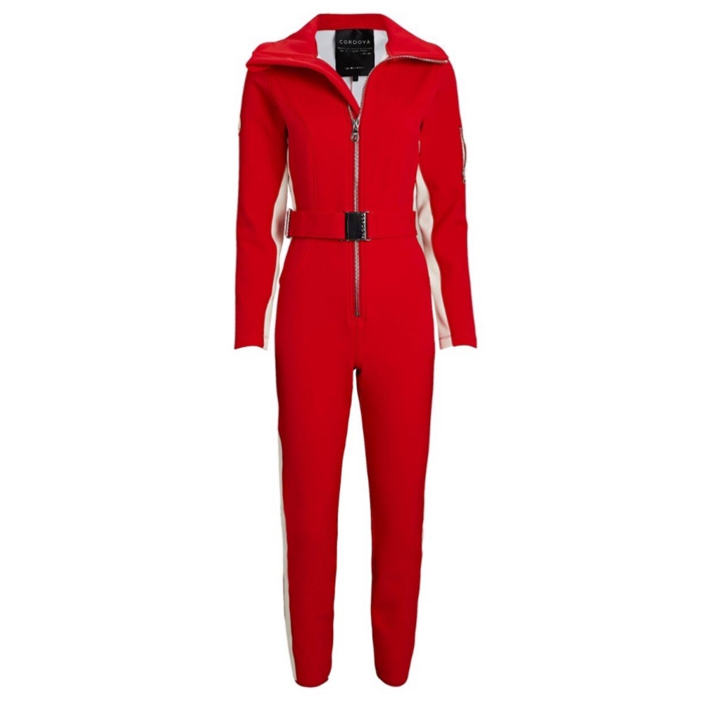Cordova | signature ski suit in fiery red